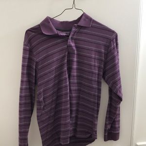 Long sleeve polo, maroon, St. John’s bay, small